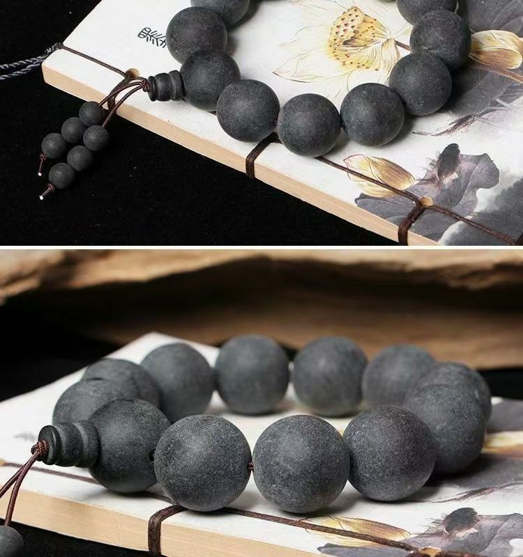 Leafavse Bracelet Natural Copal Bracelet Buddha Bracelet for Healing Lover Man Family